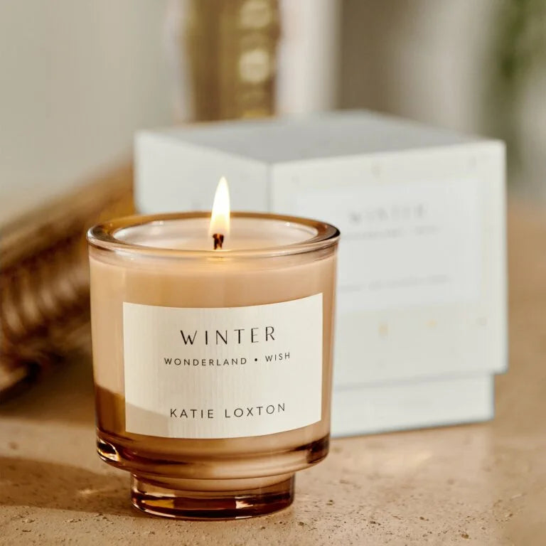 Katie Loxton Sentiment Candle Winter Cinnamon And Nutmeg Chai 8.9 cm X 8.6 cm X 8.6 cm