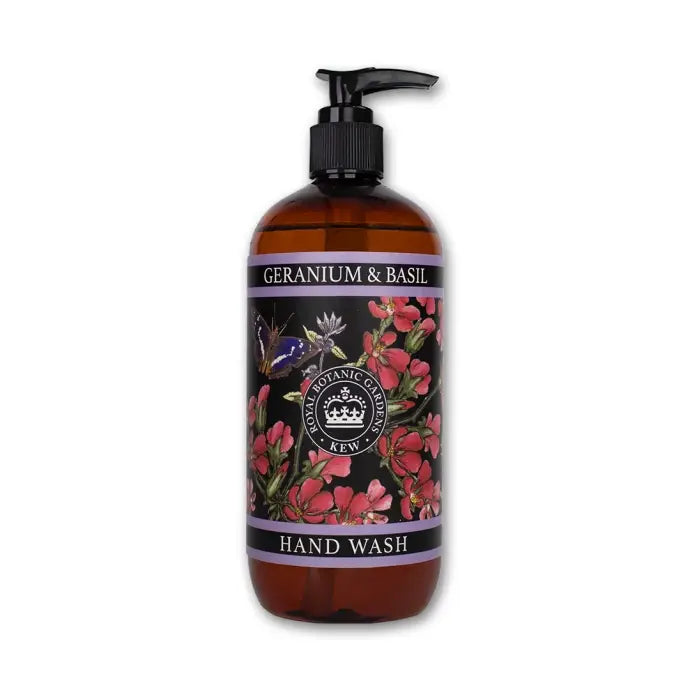 Kew Gardens Hand Wash Geranium & Basil 500ml