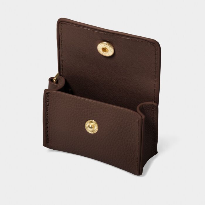 Katie Loxton Clip On Airpod Case Chocolate