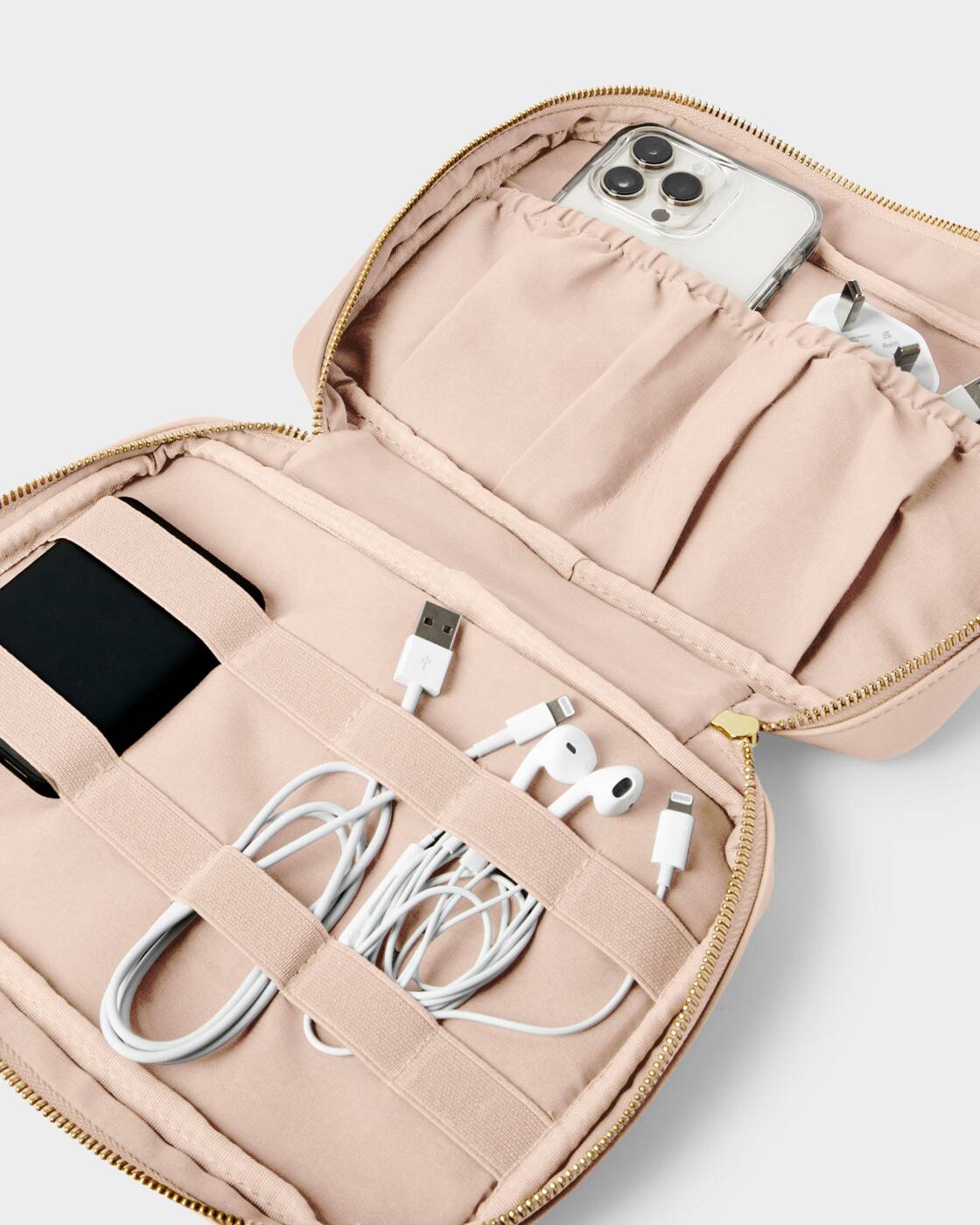 Katie Loxton Cable Organiser Unplug And Recharge Nude Pink