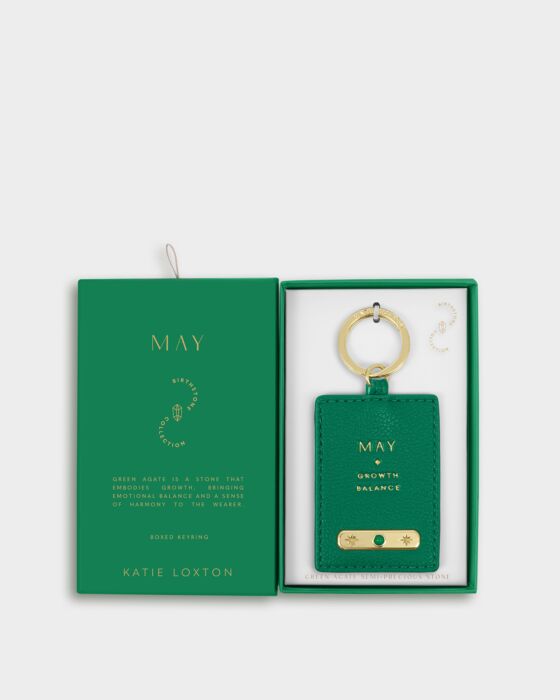 Katie Loxton Birthstone Keyring May Deep Green