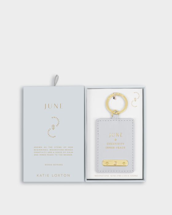 Katie Loxton Birthstone Keyring June Powder Blue