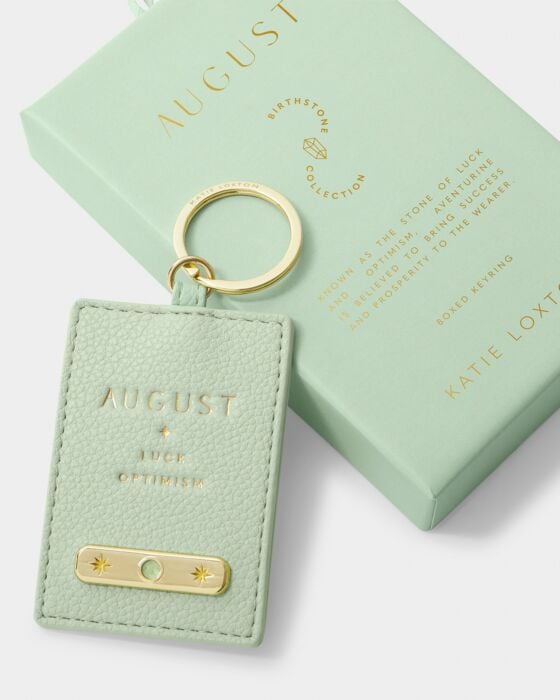 Katie Loxton Birthstone Keyring August Sage Green