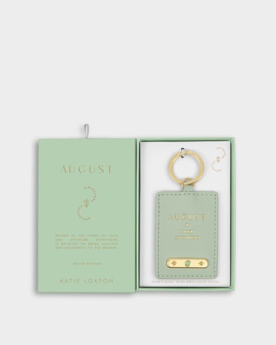 Katie Loxton Birthstone Keyring August Sage Green