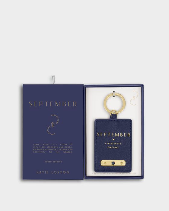 Katie Loxton Birthstone Keyring September Deep Navy