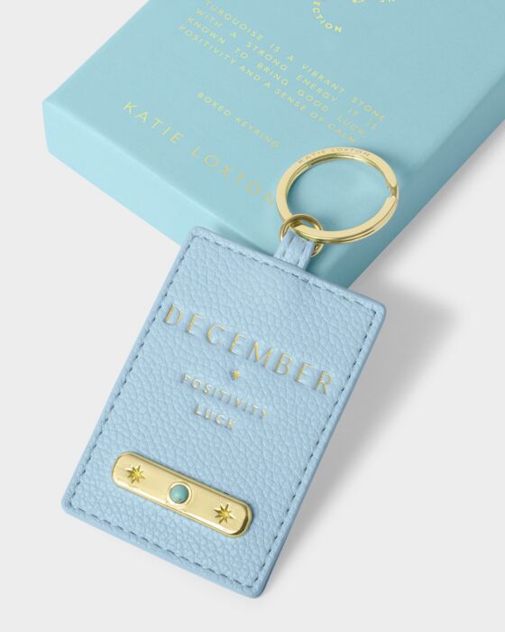 Katie Loxton Birthstone Keyring December Turquoise