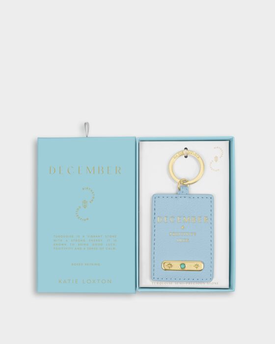 Katie Loxton Birthstone Keyring December Turquoise
