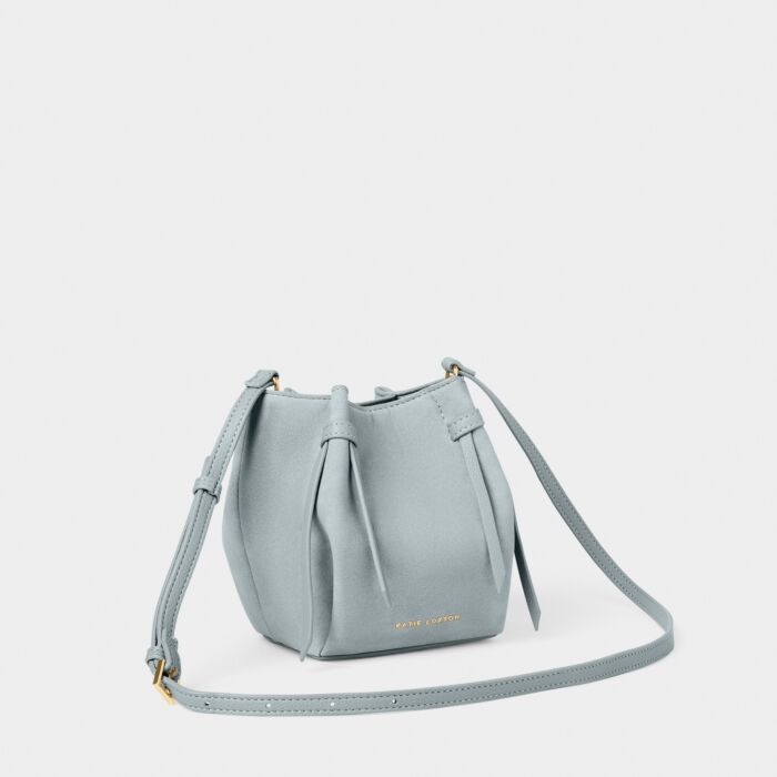 Katie Loxton Celina Mini Suedette Bucket Bag Blue Mist Suedette