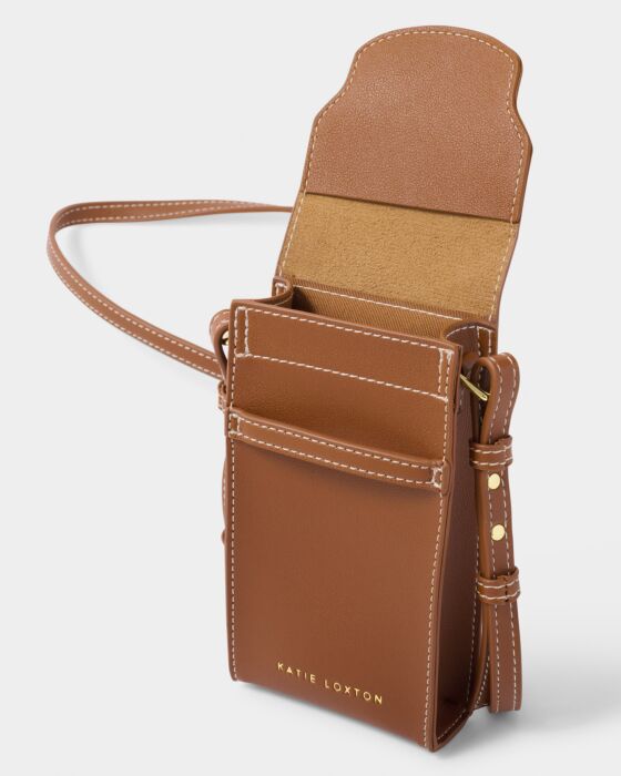 Katie Loxton Cece Phone Crossbody Bag Cognac