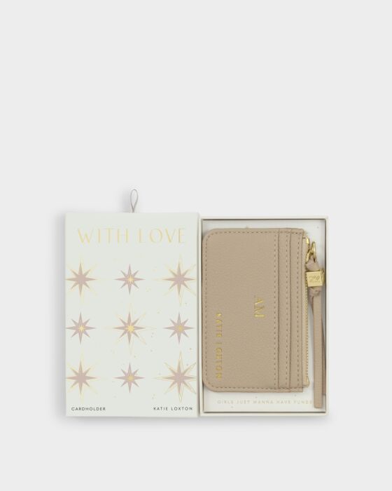 Katie Loxton Gift Boxed Coin & Cardholder Light Taupe