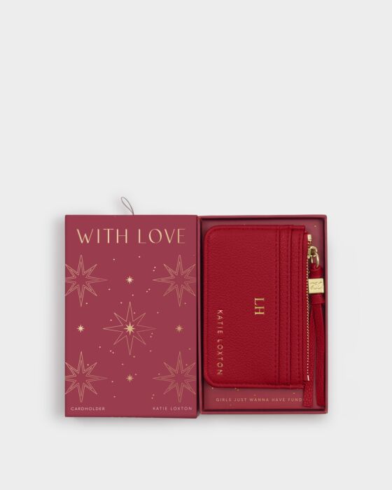Katie Loxton Gift Boxed Coin & Cardholder Garnet Red