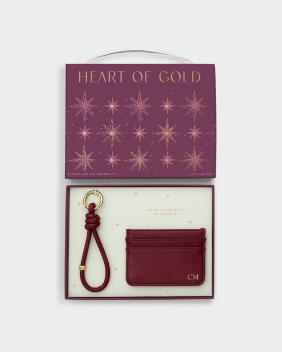 Katie Loxton Gift Boxed Keyring And Cardholder Cherry