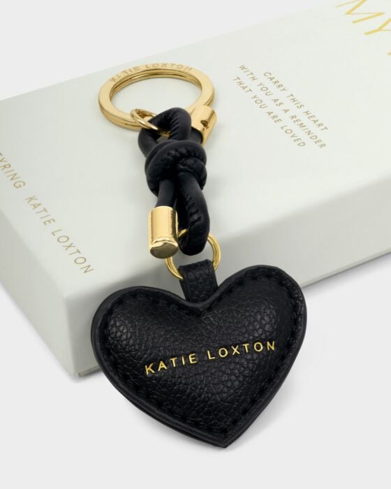 Katie Loxton Key To My Heart Gift Boxed Keyring Black