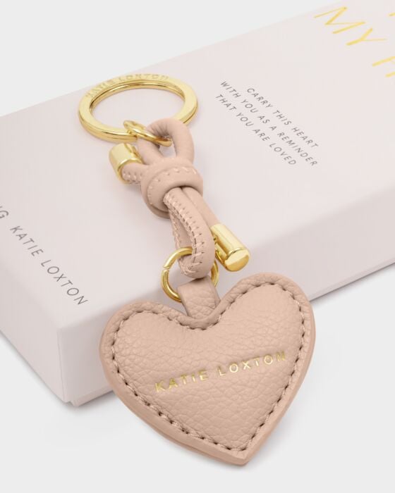 Katie Loxton Key To My Heart Gift Boxed Keyring Nude Pink