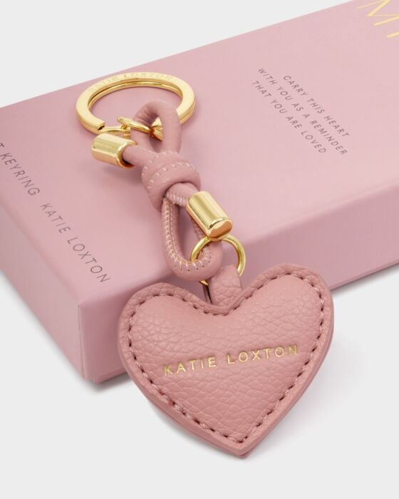 Katie Loxton Key To My Heart Gift Boxed Keyring Rose Pink