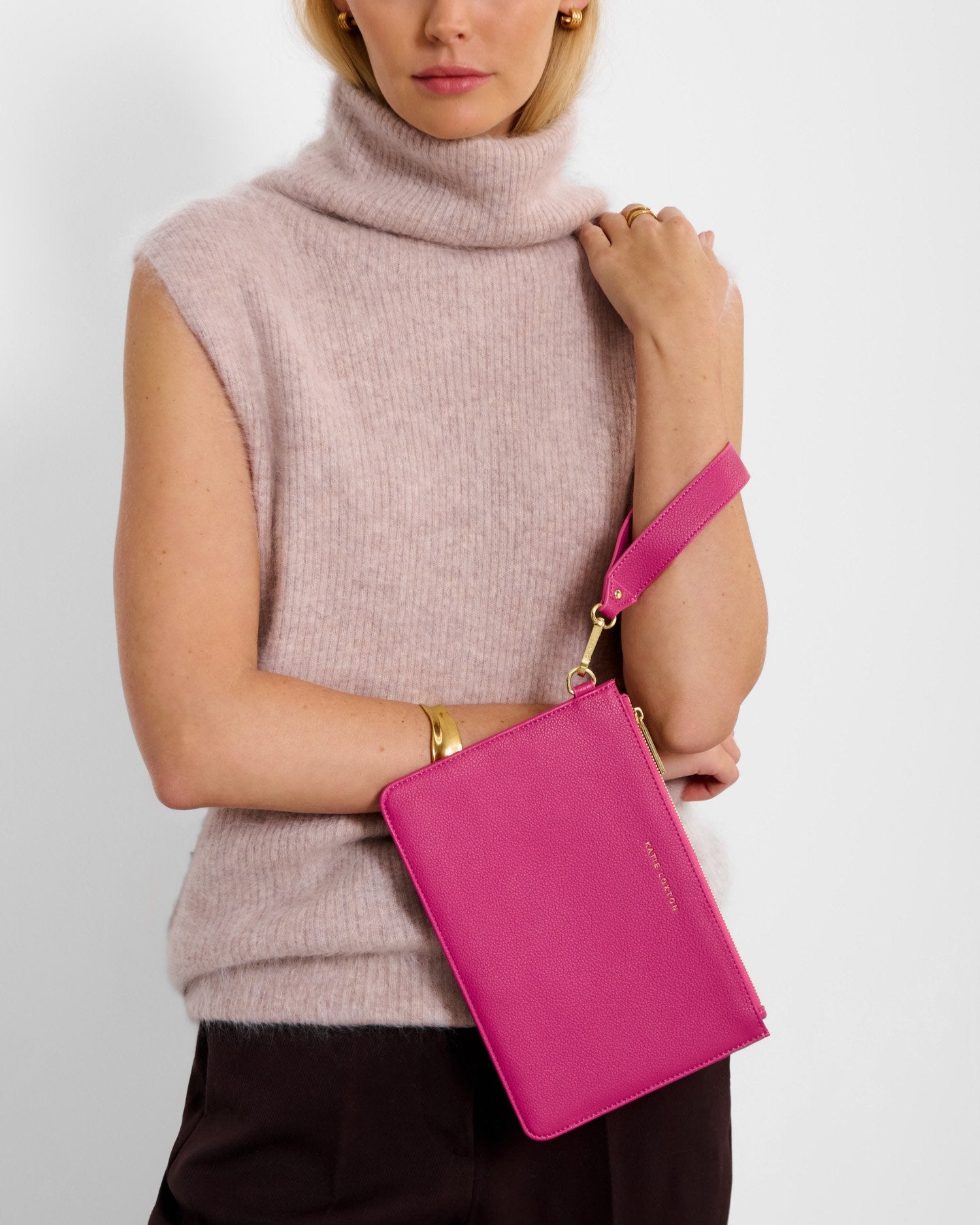 Katie Loxton Hallie Wristlet Pouch Fuchsia