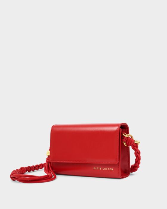Katie Loxton Arden Braided Mini Bag Red