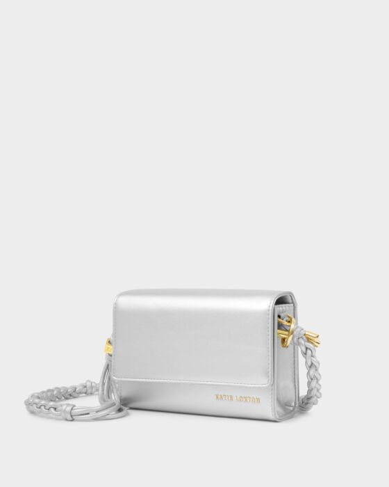 Katie Loxton Arden Braided Mini Bag Silver