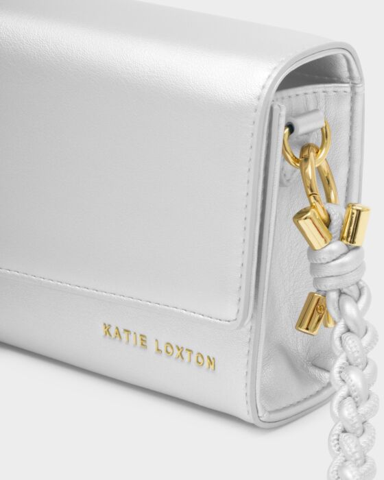 Katie Loxton Arden Braided Mini Bag Silver