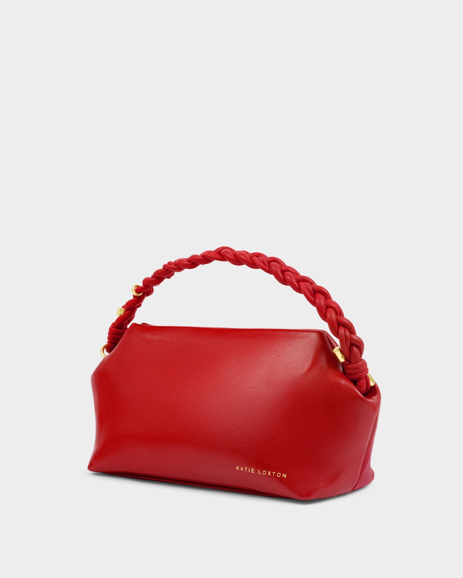 Katie Loxton Arden Braided Top Handle Bag Red