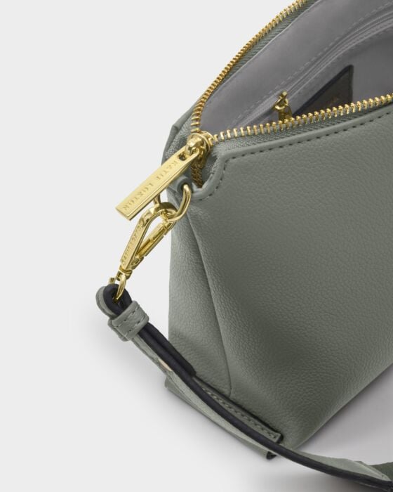 Katie Loxton Laila Canvas Strap Crossbody Bag Graphite Green
