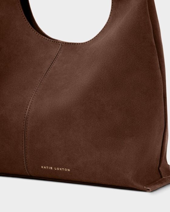Katie Loxton Laila Suedette Shoulder Bag Chocolate Suedette
