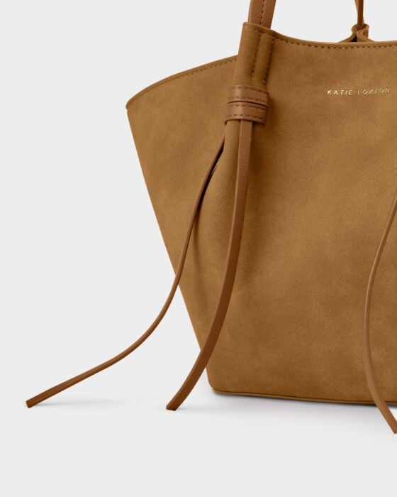Katie Loxton Celina Suedette Small Tote Bag Caramel Suedette