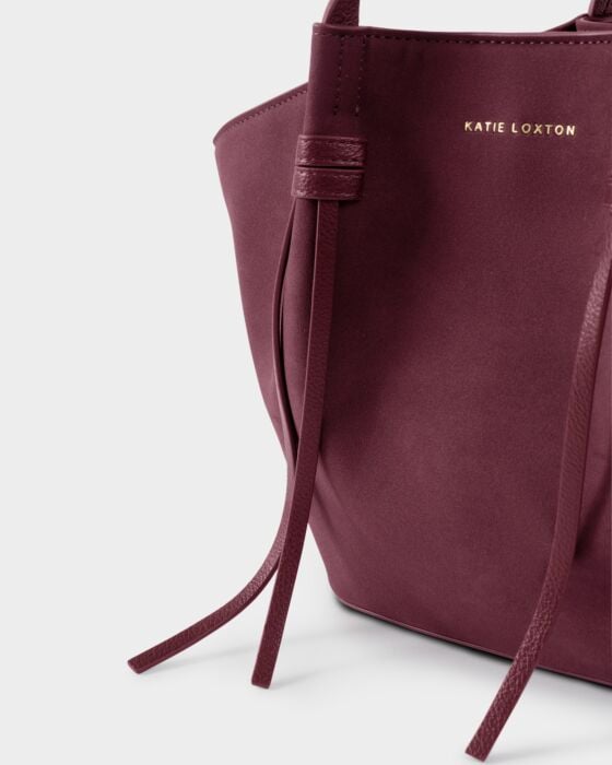 Katie Loxton Celina Suedette Small Tote Bag Cherry Suedette