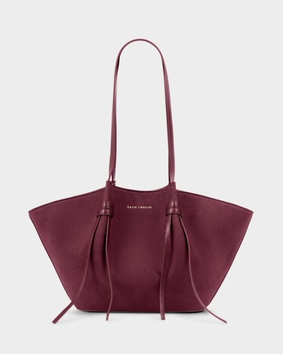 Katie Loxton Celina Suedette Small Tote Bag Cherry Suedette