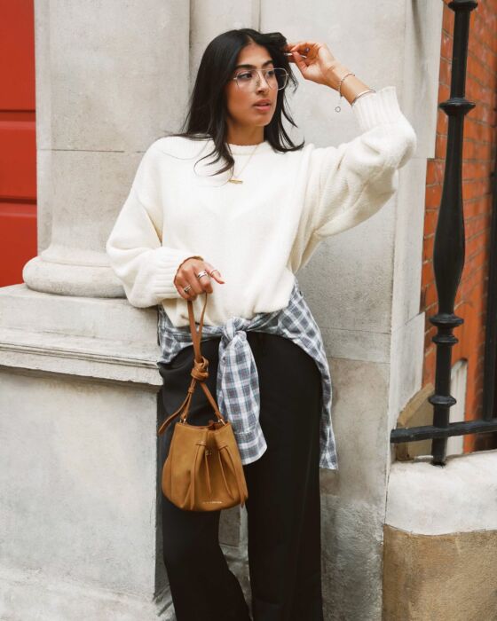 Katie Loxton Celina Mini Suedette Bucket Bag Caramel Suedette