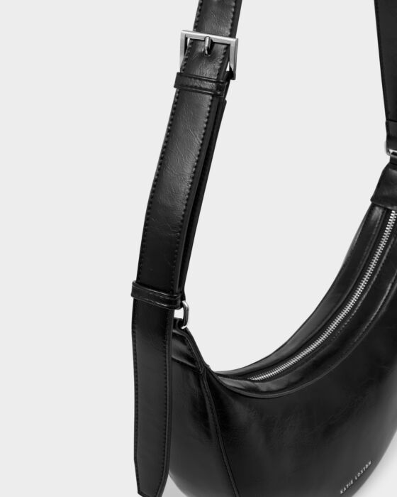 Katie Loxton Amina Patent Crackle Sling Bag Black