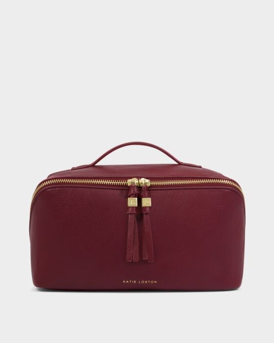 Katie Loxton Soho Large Make Up / Wash Bag Cherry