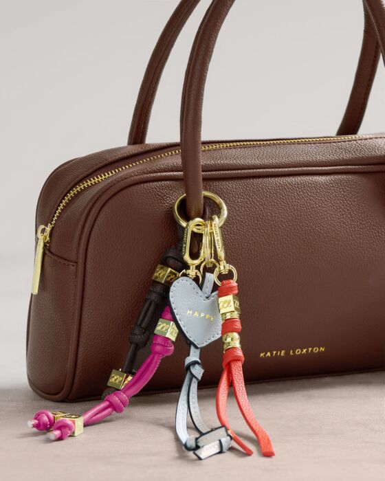 Katie Loxton Lyla Bag Charm Keyring Deep Orange