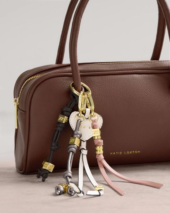 Katie Loxton Lyla Bag Charm Keyring Blossom Pink