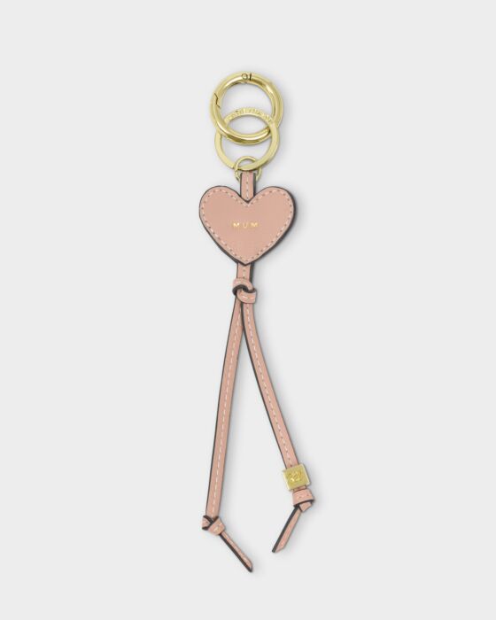 Katie Loxton Heart Bag Charm Keyring Mum Blush Taupe
