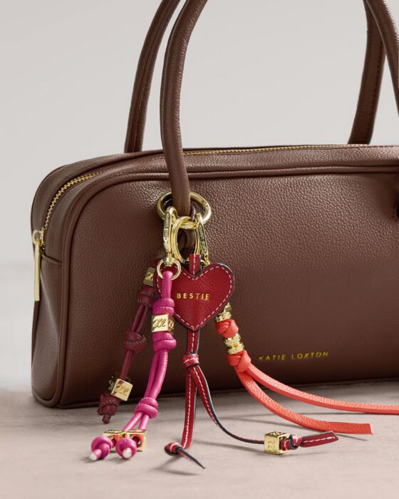 Katie Loxton Heart Bag Charm Keyring Bestie Red
