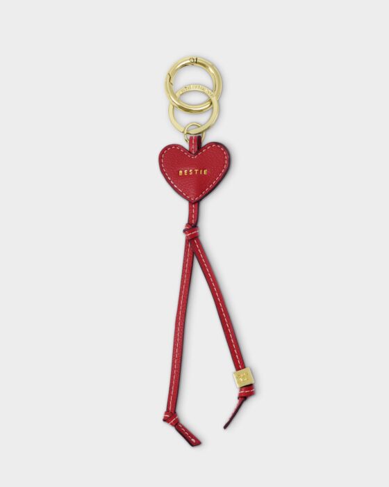 Katie Loxton Heart Bag Charm Keyring Bestie Red