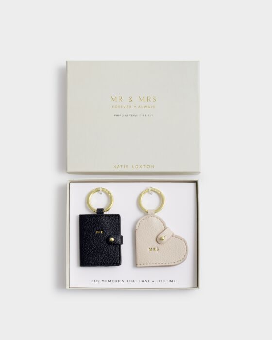Katie Loxton Boxed Photo Keyring Set  'Mr & Mrs'