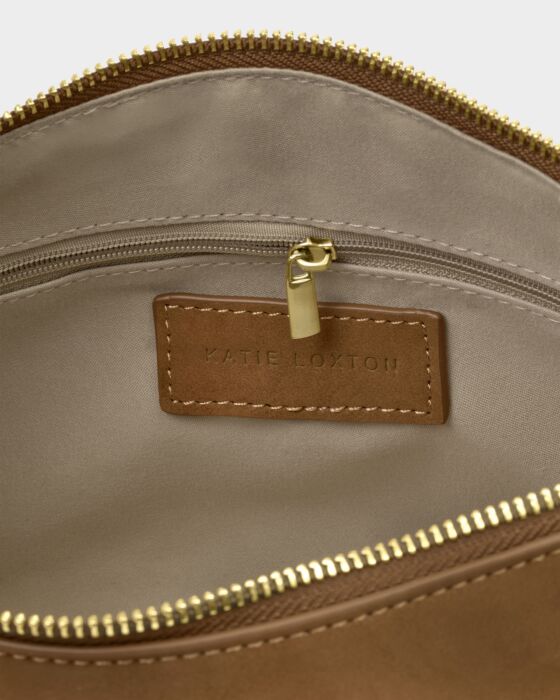 Katie Loxton Alize Suedette Shoulder Bag Caramel