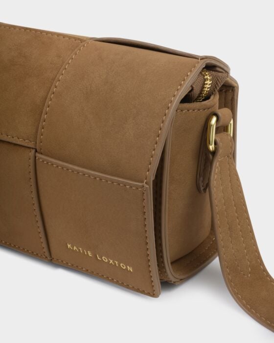 Katie Loxton Taya Suedette Crossbody Bag Caramel