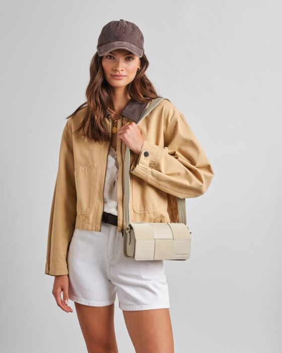 Katie Loxton Taya Suedette Crossbody Bag Off White
