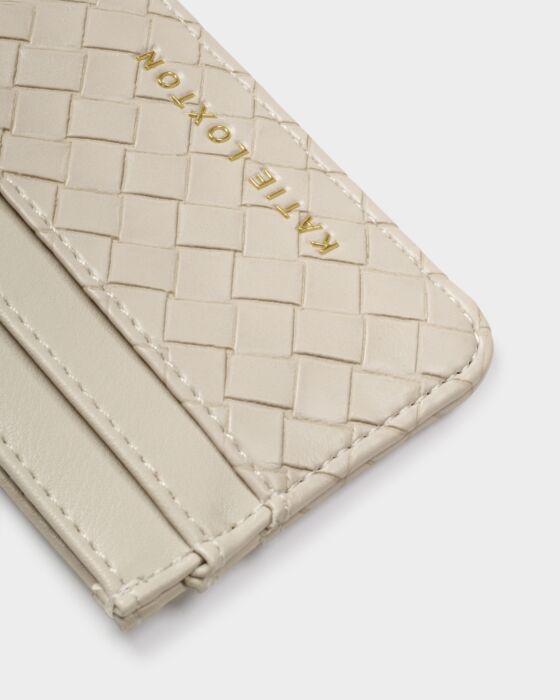 Katie Loxton Nova Woven Texture Card Holder White