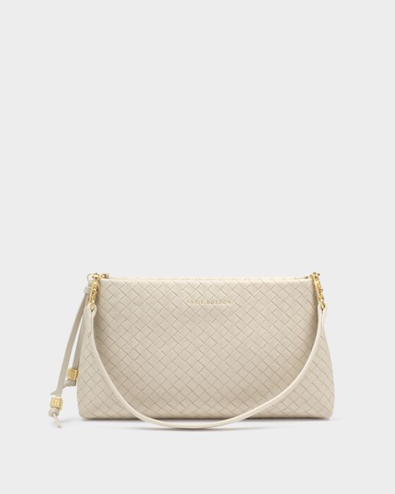 Katie Loxton Nova Woven Texture Clutch Oyster
