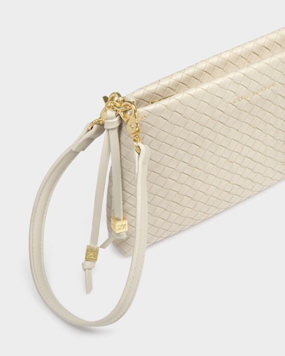 Katie Loxton Nova Woven Texture Clutch Oyster