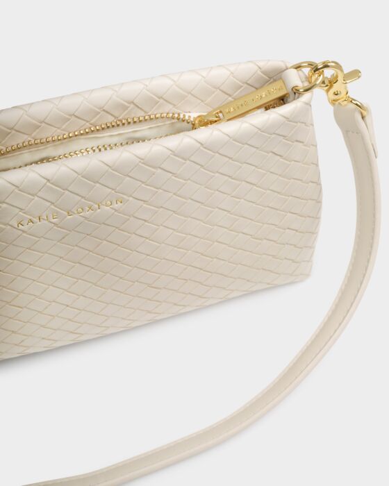 Katie Loxton Nova Woven Texture Clutch Oyster