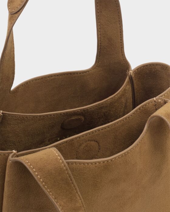 Katie Loxton Raya Suedette Top Handle Bag Caramel