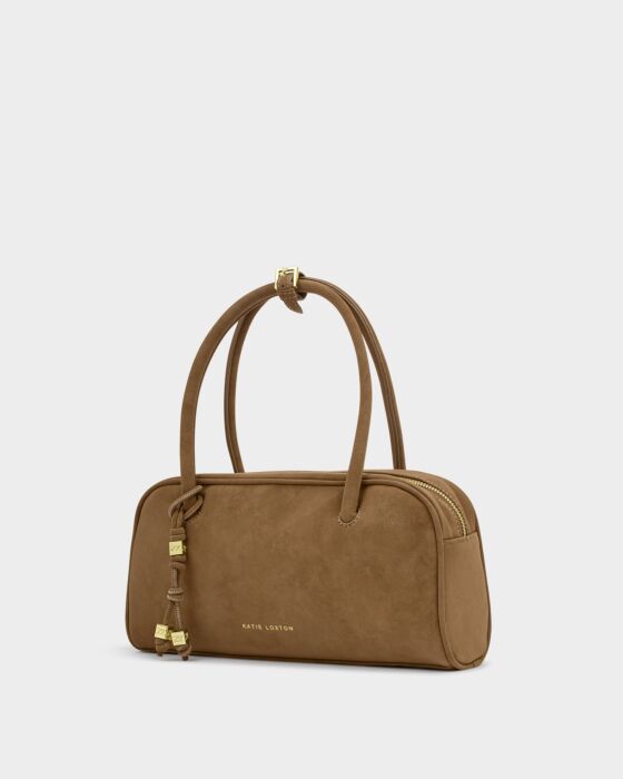 Katie Loxton Hadley Suedette Shoulder Tote Bag Caramel