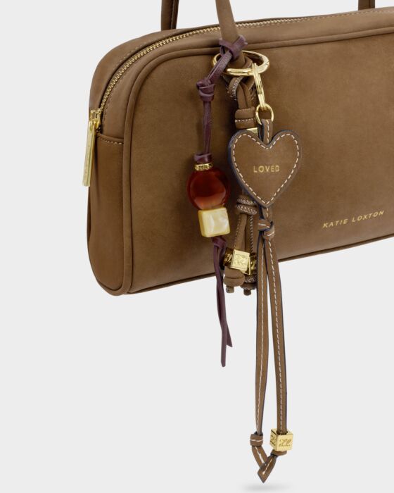 Katie Loxton Hadley Suedette Shoulder Tote Bag Caramel