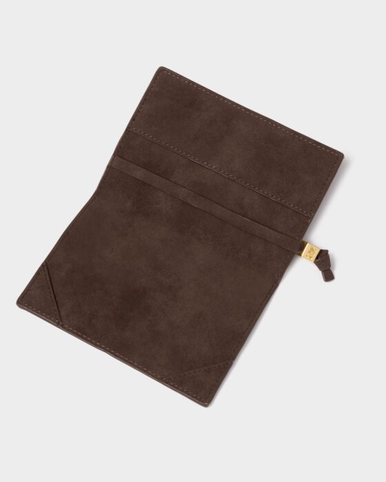 Katie Loxton Passport Cover Bon Voyage Chocolate Suedette