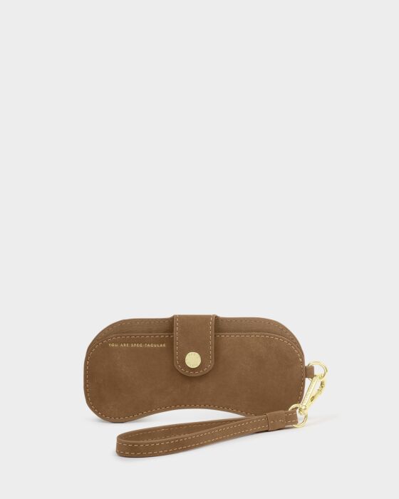 Katie Loxton Everyday Glasses Case Caramel Suedette